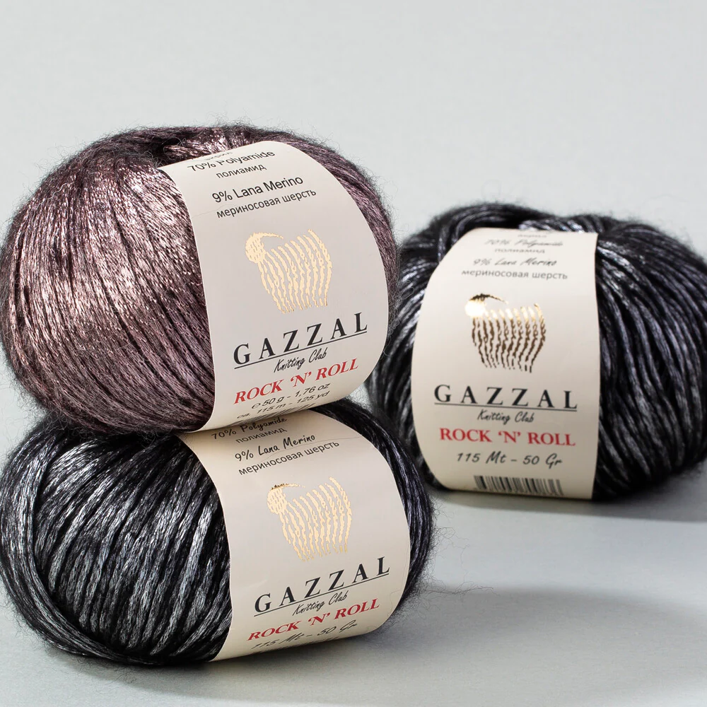 Gazzal Rock'N'Roll Yarn, Blue and Gold - 13184 - Image 4