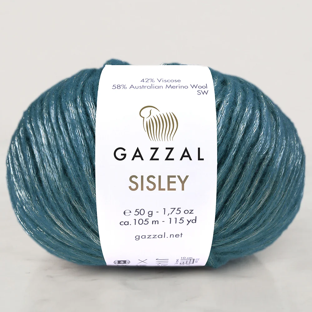 Gazzal Sisley Hand Knitting Yarn, Green-5722