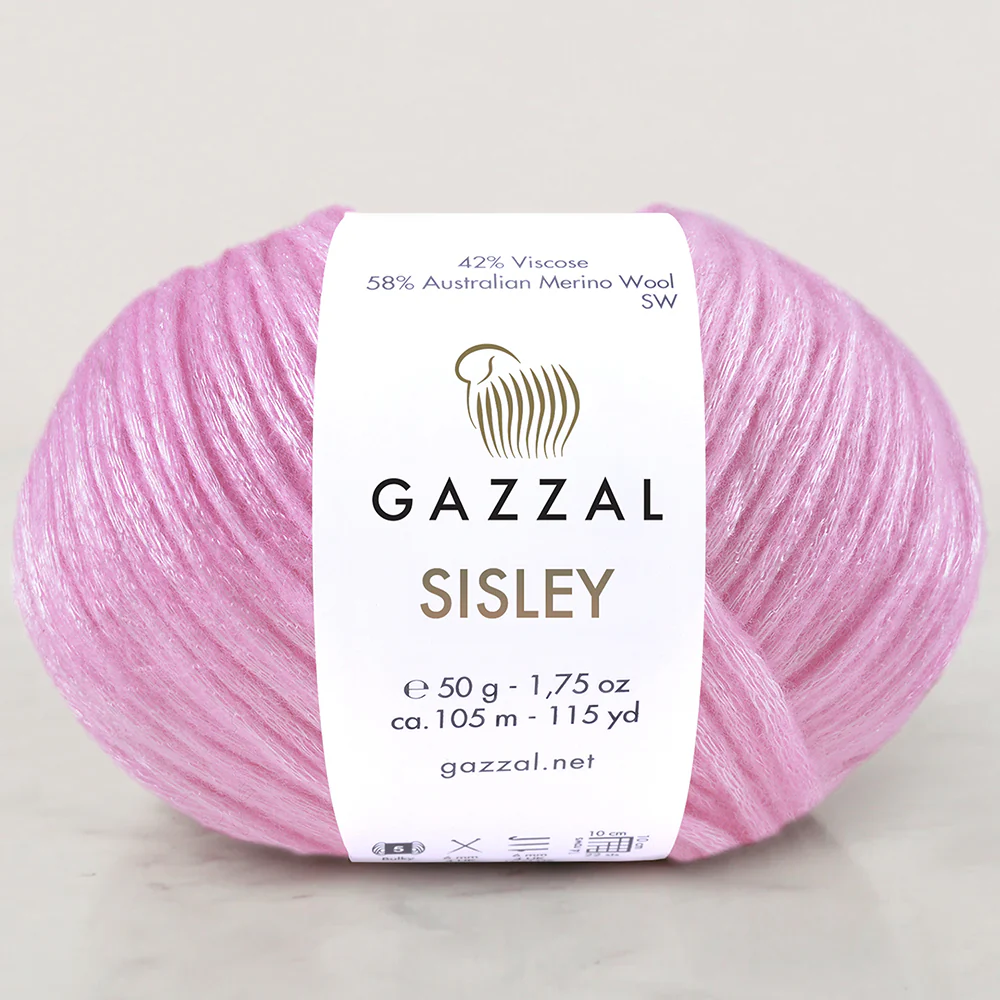 Gazzal Sisley Hand Knitting Yarn, Pink-5730