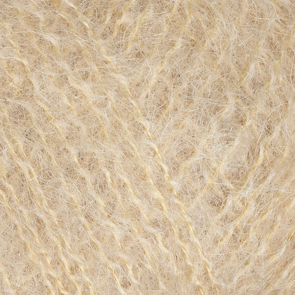 Gazzal Super Kid Mohair 25 Gr Knitting Yarn, Beige - 64404 - Image 2