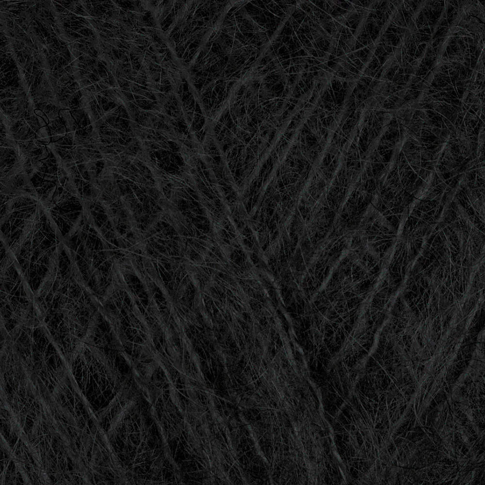 Gazzal Super Kid Mohair 25 Gr Knitting Yarn, Black - 64409 - Image 2