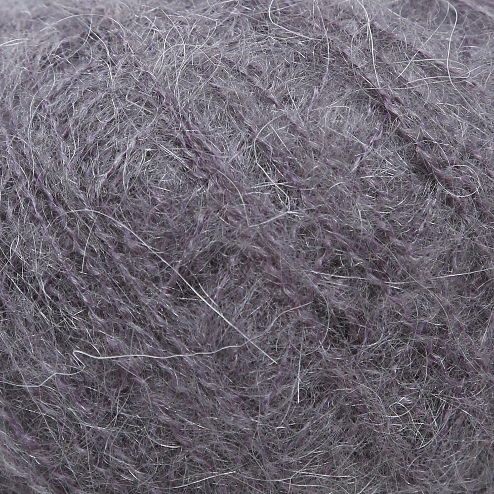 Gazzal Super Kid Mohair 25 Gr Knitting Yarn, Grey - 64433 - Image 2