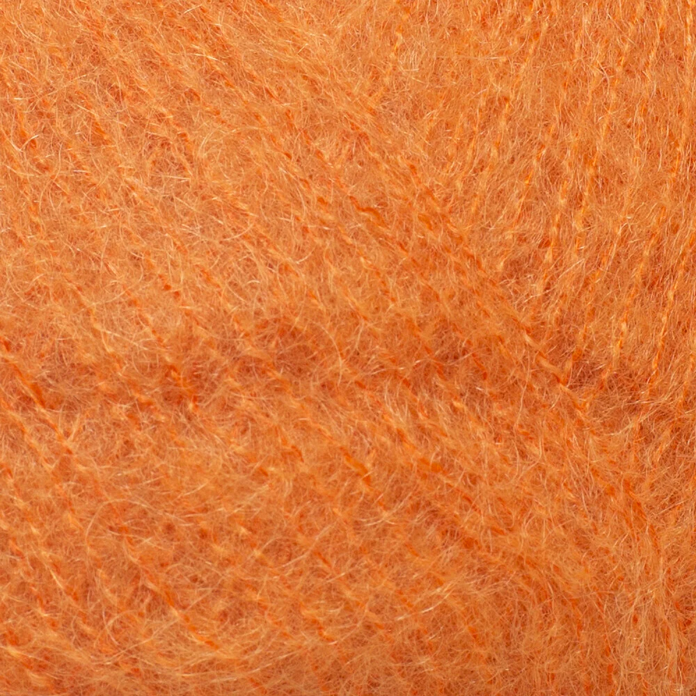 Gazzal Super Kid Mohair 25 Gr Knitting Yarn, Orange - 64419 - Image 2