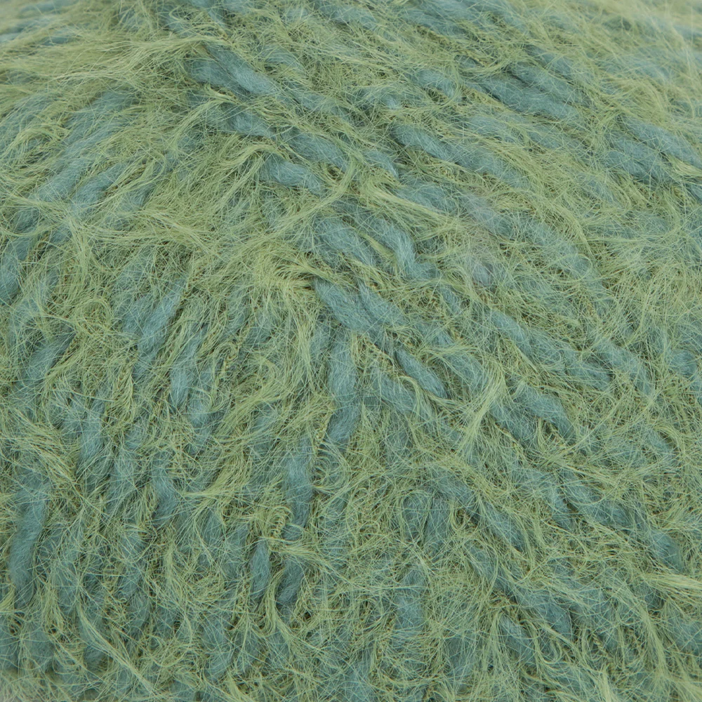 Gazzal Teddy Hand Knitting Yarn , Green - 6599 - Image 2