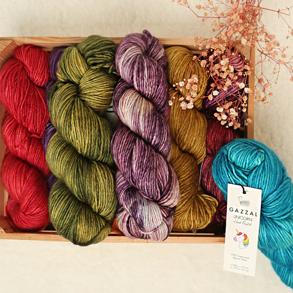 Gazzal Unicorn Knitting Yarn, Variegated - 1344 - Image 3