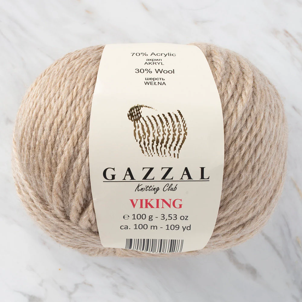 Gazzal Viking Yarn, Beige - C4008