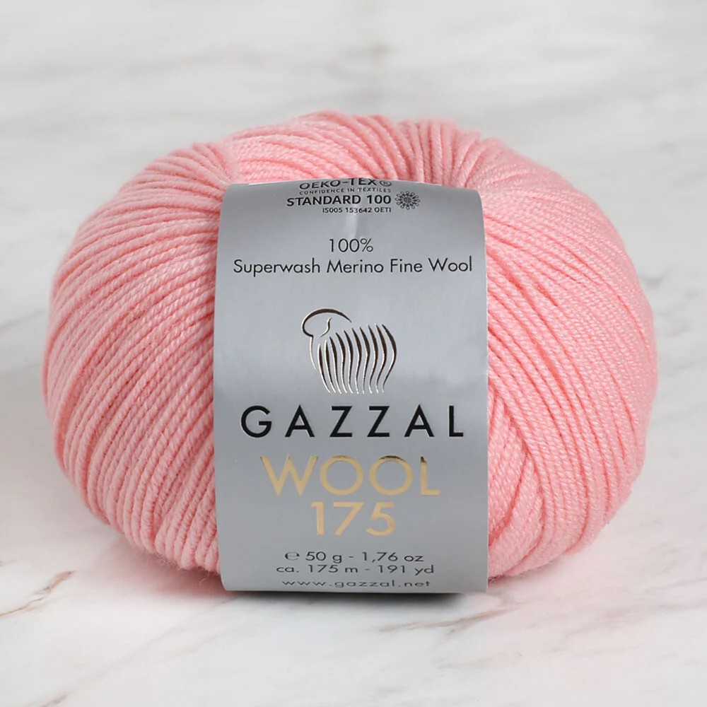 Gazzal Wool 175 50 Gr Yarn, Pink - 328