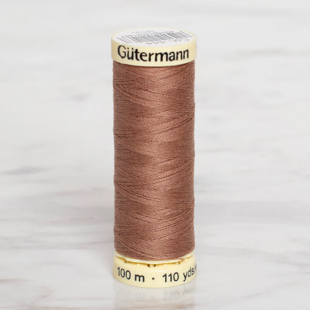 Gütermann Sewing Thread, 100m, Brown - 444