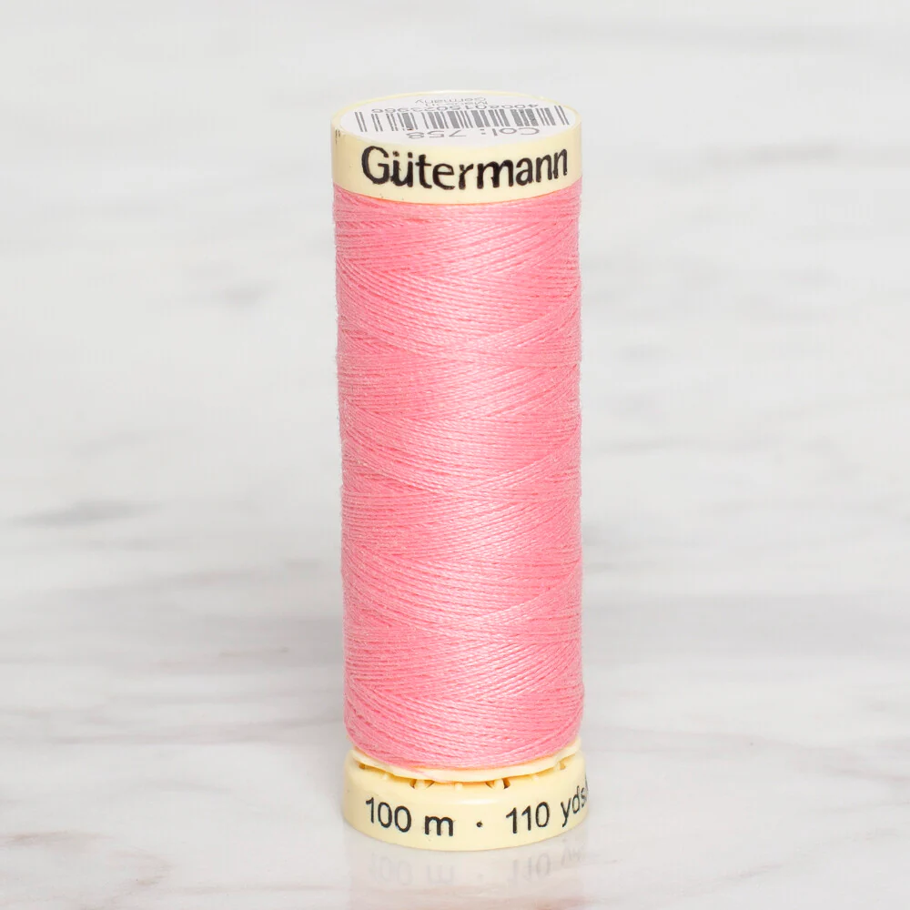 Gütermann Sewing Thread, 100m, Candy Pink - 758