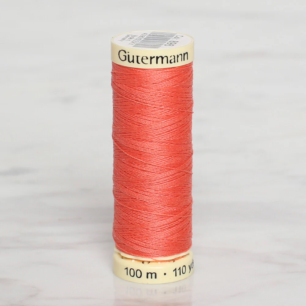 Gütermann Sewing Thread, 100m, Dark Pinkish Orange - 896