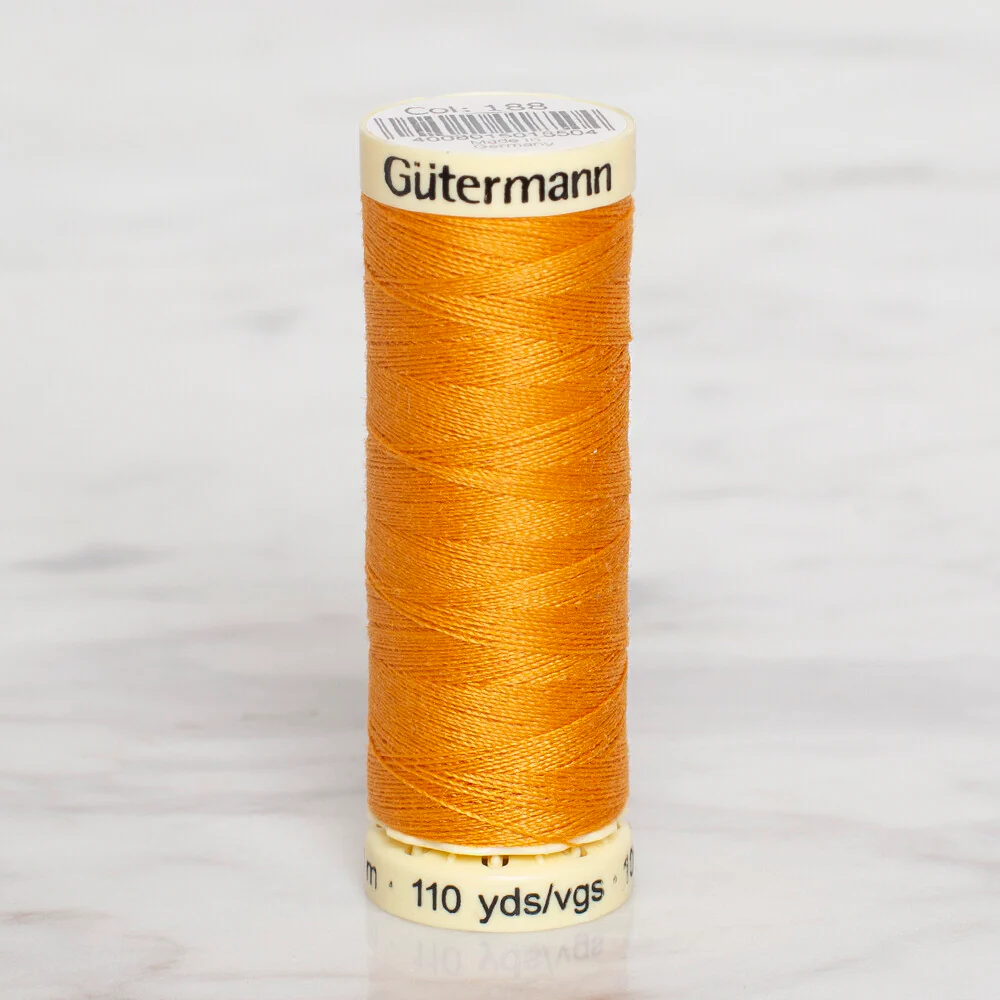 Gütermann Sewing Thread, 100m, Orange - 188