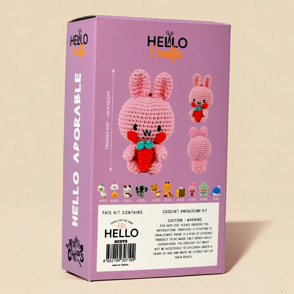 Hello Adorable Amigurumi Kit - Beatrice The Bunny - KC979 - Image 6