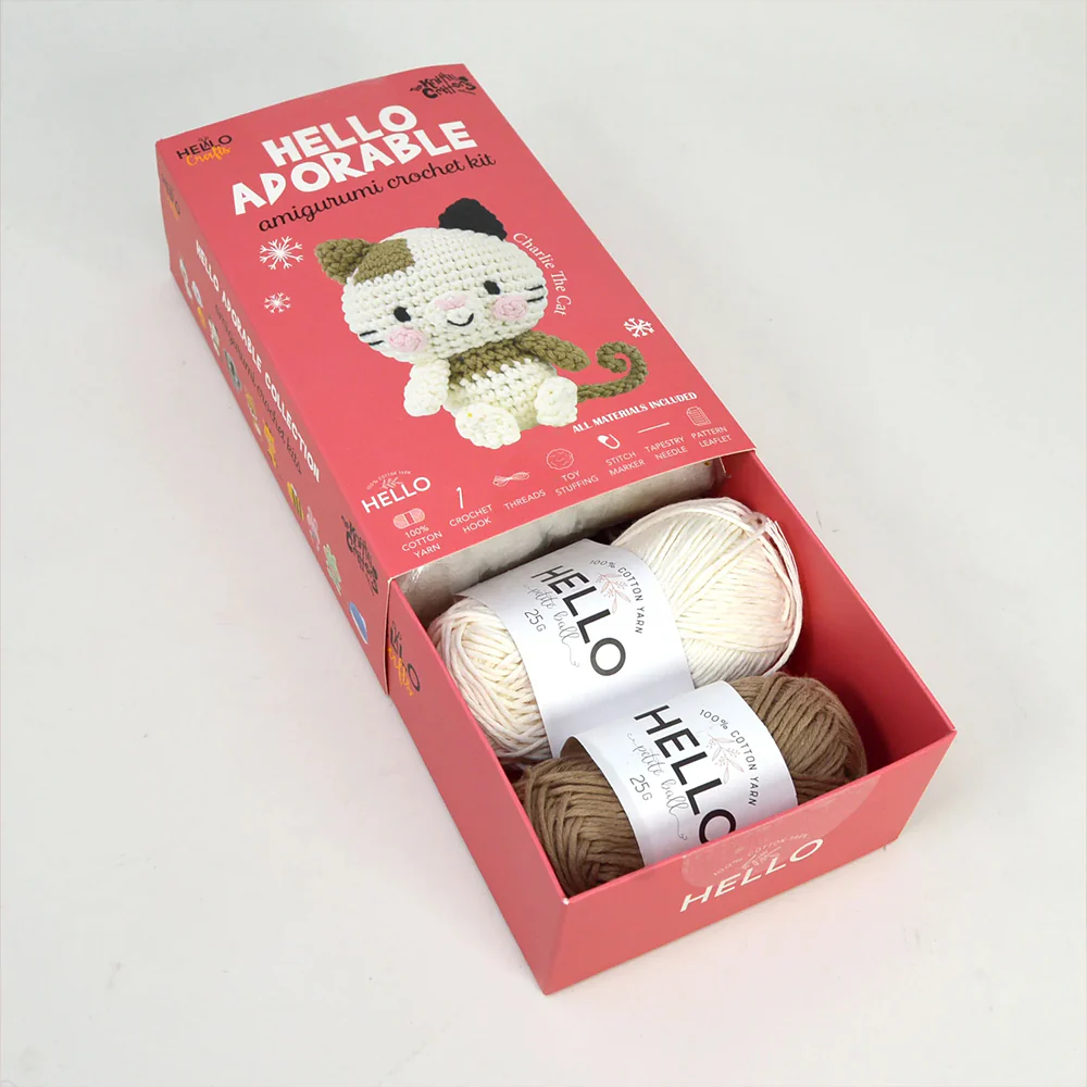 Hello Adorable Amigurumi Kit - Charlie The Cat - KC974 - Image 3