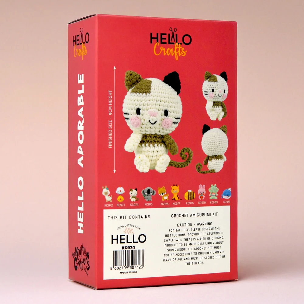 Hello Adorable Amigurumi Kit - Charlie The Cat - KC974 - Image 6