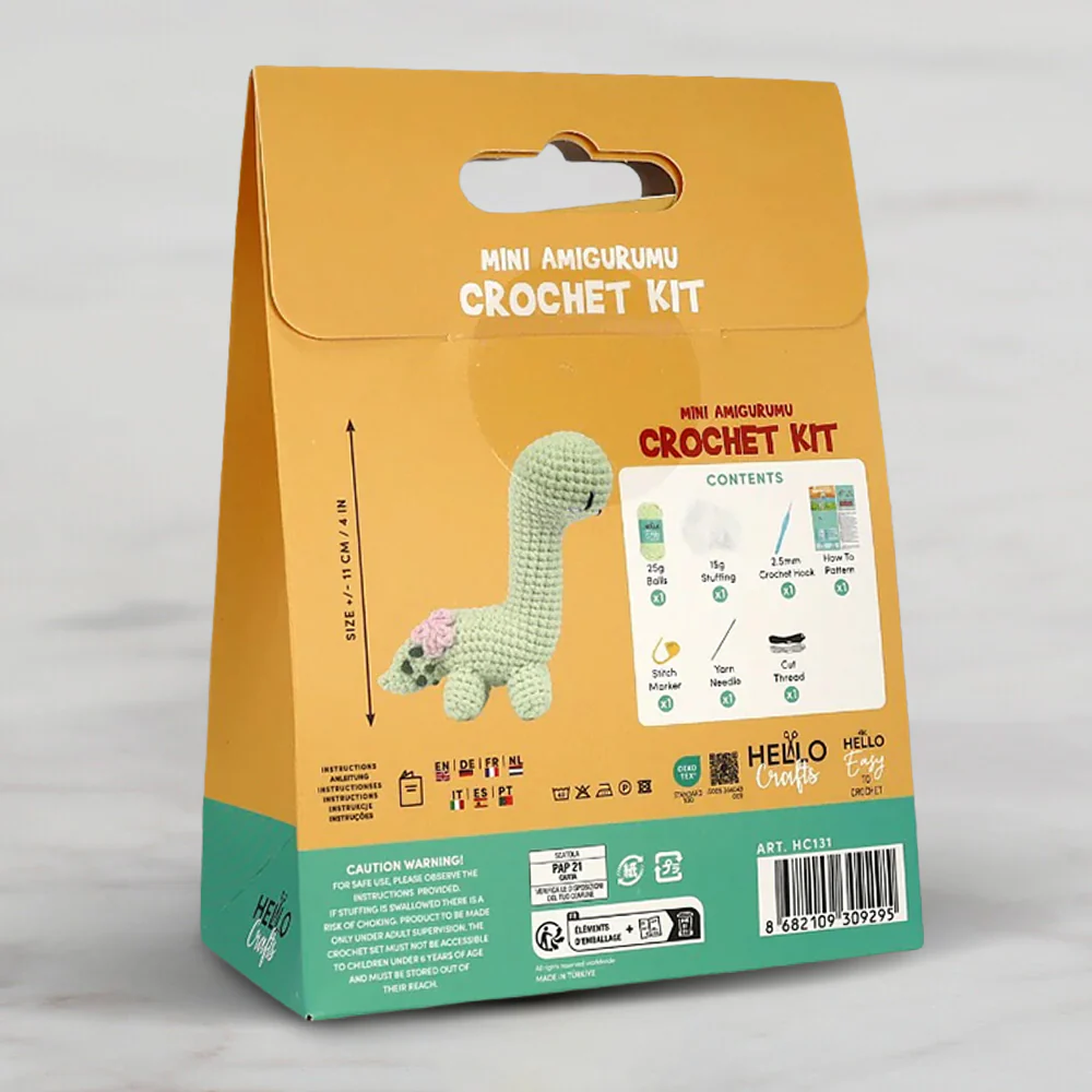 Hello Crafts Crochet Mini Amigurumi Kit - Dıno - HC131 - Image 3