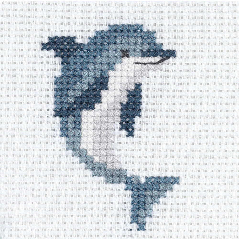 Hello Crafts Cross Stitch Kit Cheerful Dolphin - HC557 - Image 2