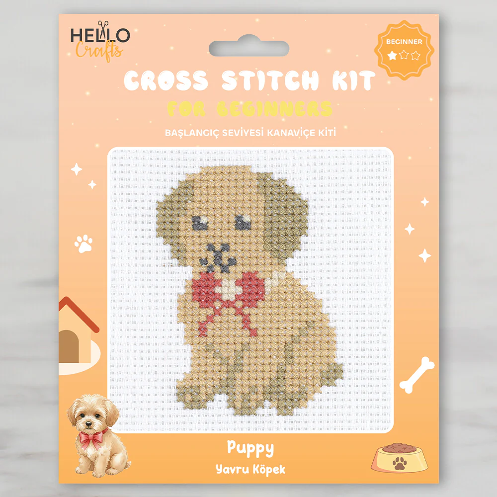 Hello Crafts Cross Stitch Kit Puppy - HC552
