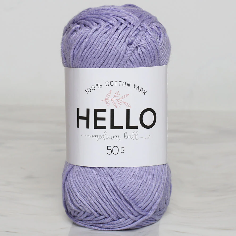Hello Knitting Yarn, Dark Lilac - 140