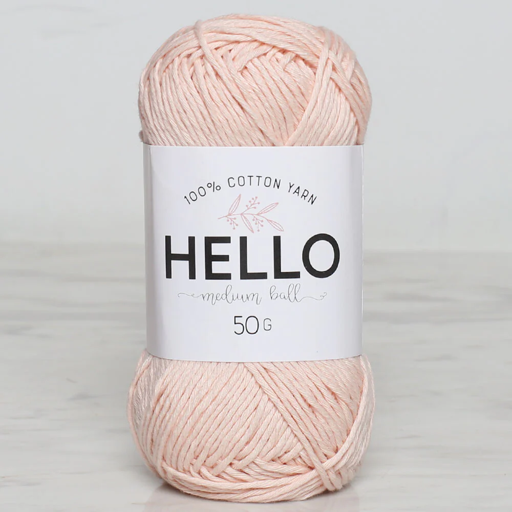 Hello Knitting Yarn, Light Powder - 163