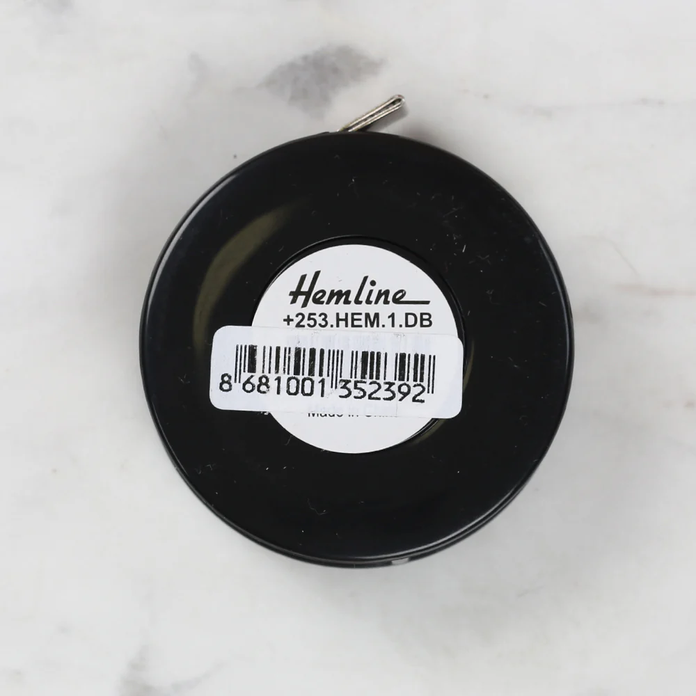 Hemline Automatic Tape Measure Black 150cm/60" - 253