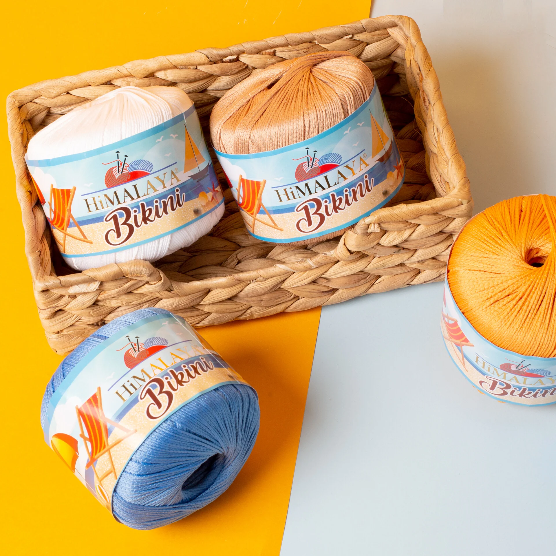 Himalaya Bikini Knitting Yarn, Yellow - 80602 - Image 3