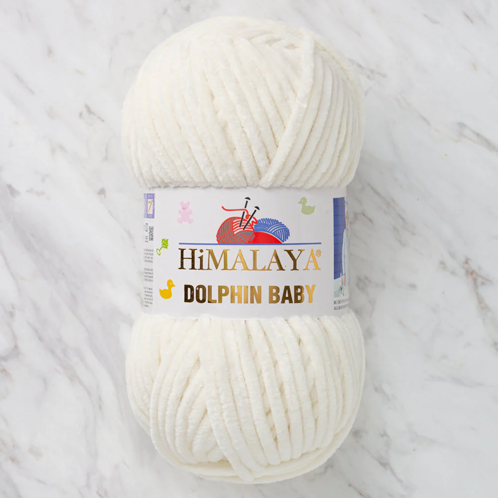 Himalaya Dolphin Baby Chenille Yarn, Cream - 80308