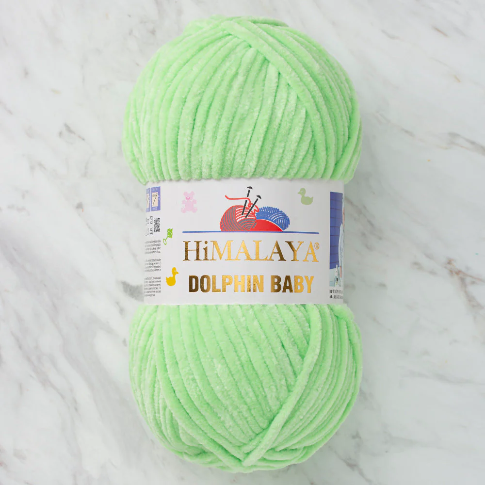 Himalaya Dolphin Baby Chenille Yarn, Green - 80350