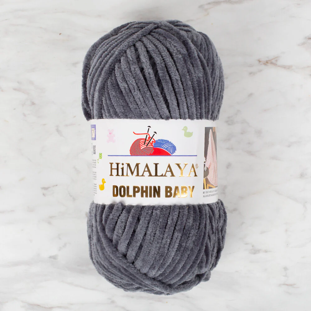 Himalaya Dolphin Baby Chenille Yarn, Grey - 80367