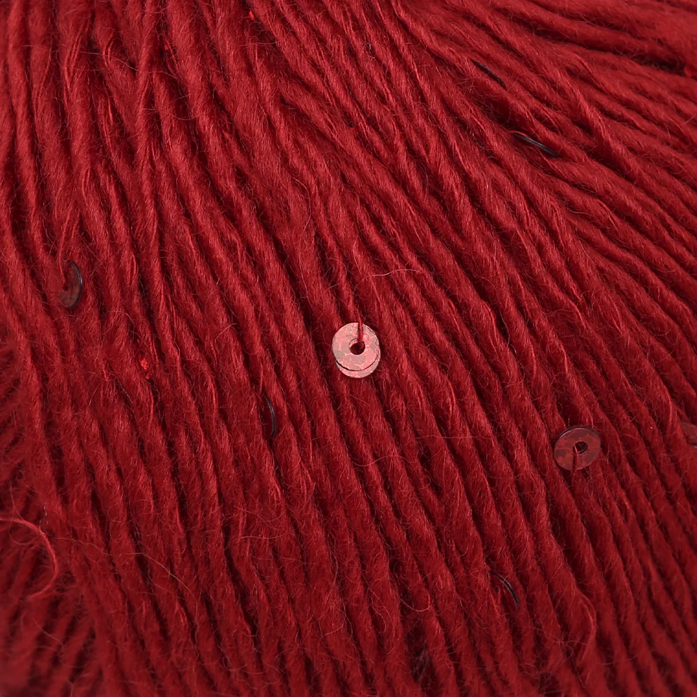 Himalaya Pınar Pullu Hand Knitting Yarn , Red - 61205 - Image 2