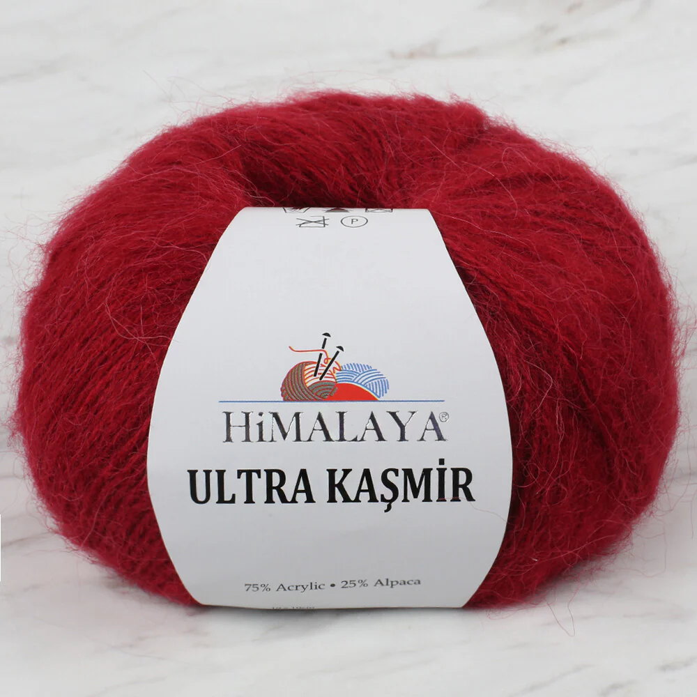 Himalaya Ultra KaÅŸmir Knitting Yarn, Dark Red - 56806