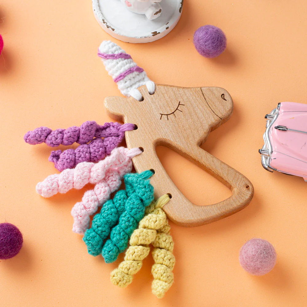 Hobi Baby Car Shaped Organic Wooden Teething Ring - DK013 - Image 2