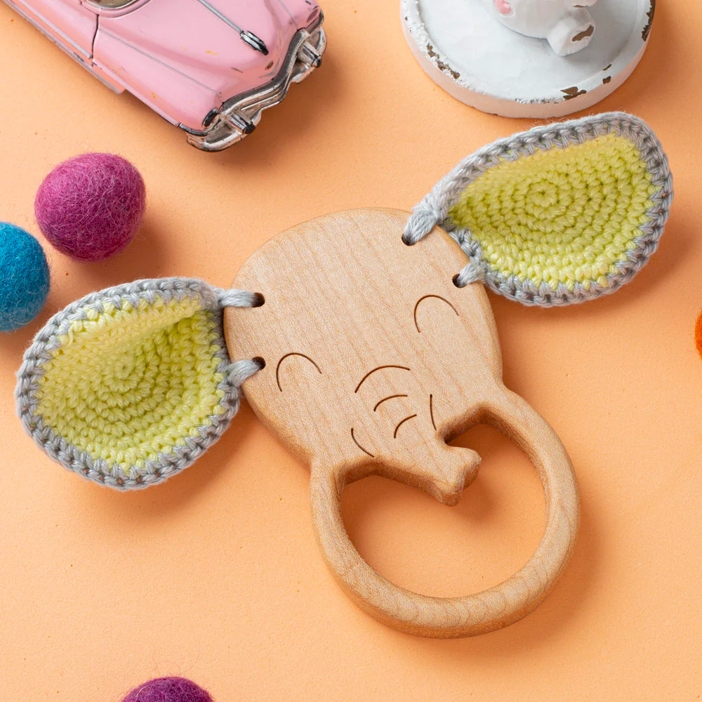 Hobi Baby Car Shaped Organic Wooden Teething Ring - DK013 - Image 5