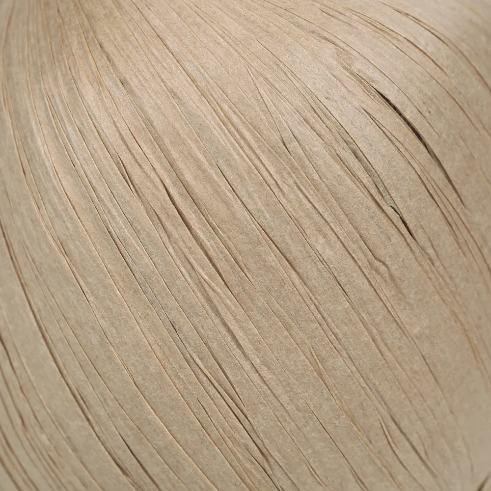 Iplix Natural Raffia Paper Yarn ,Beige - 39D - Image 2