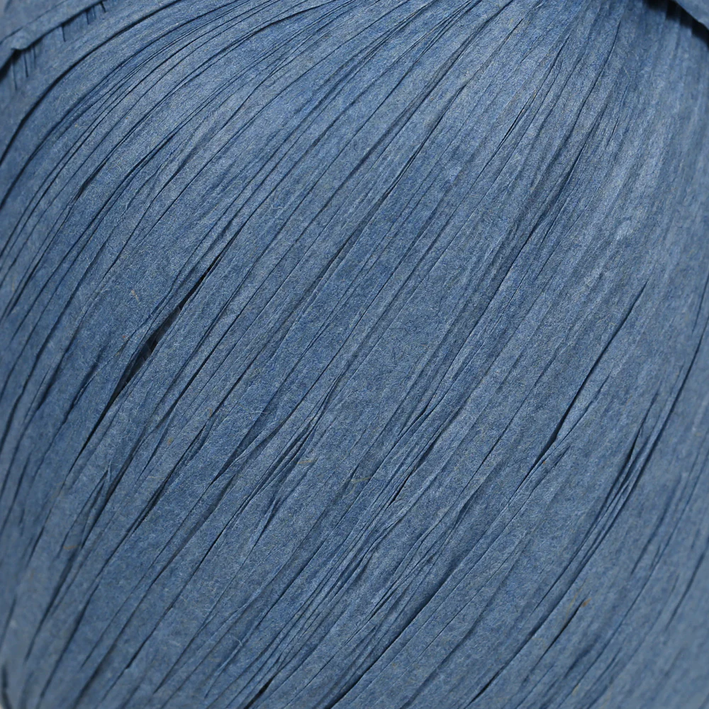 Iplix Natural Raffia Paper Yarn ,Blue - 67 - Image 2