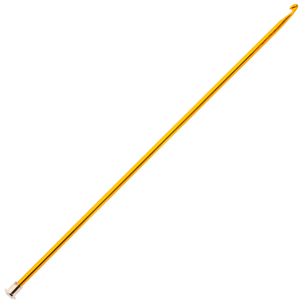 Kartopu 5 mm 25 cm Metal Single Ended Tunisian/Afghan Crochet Hook, Yellow - K003.1.0027XXX5