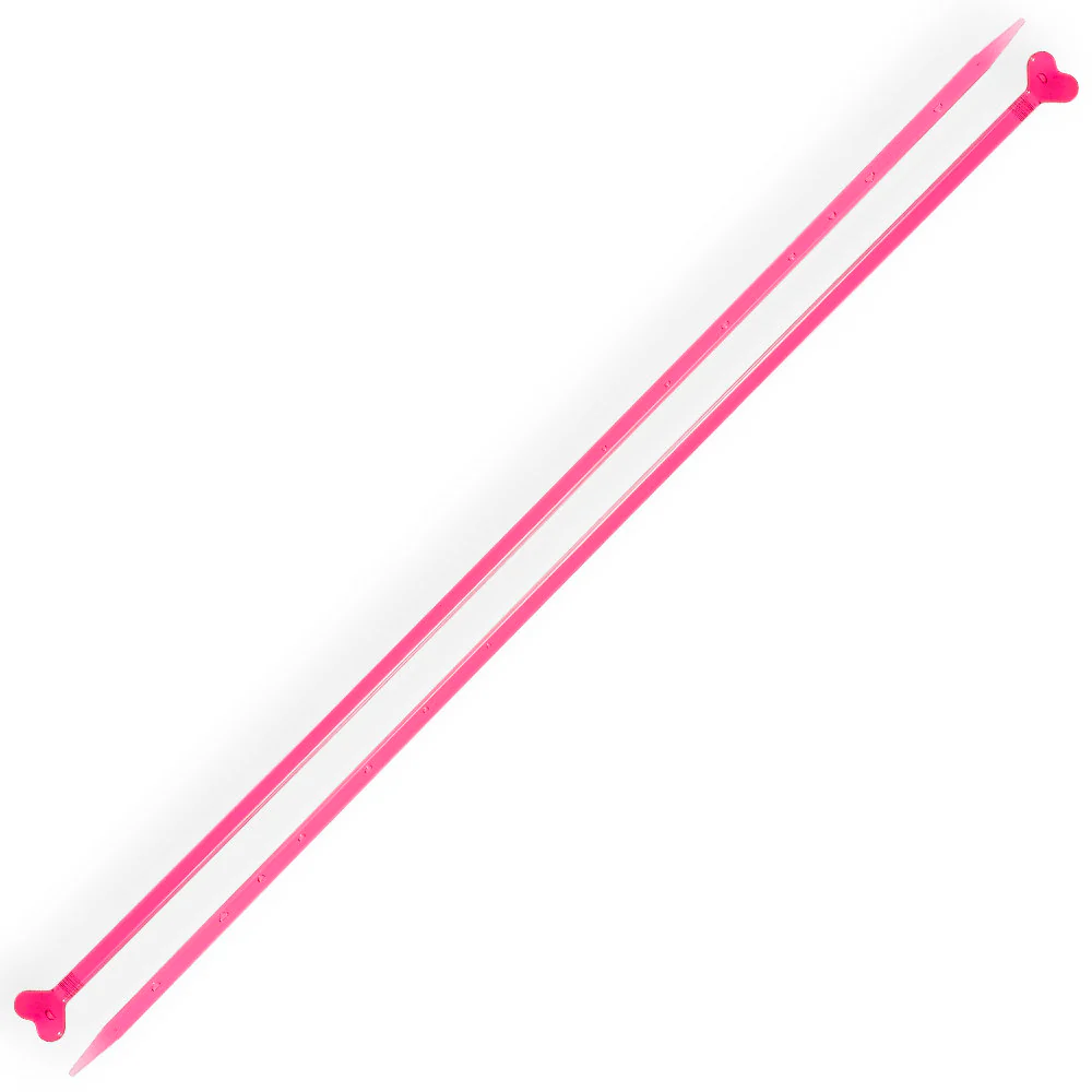Kartopu 5 mm 35 cm Plastic Heart-Shaped Knitting Needle, Red