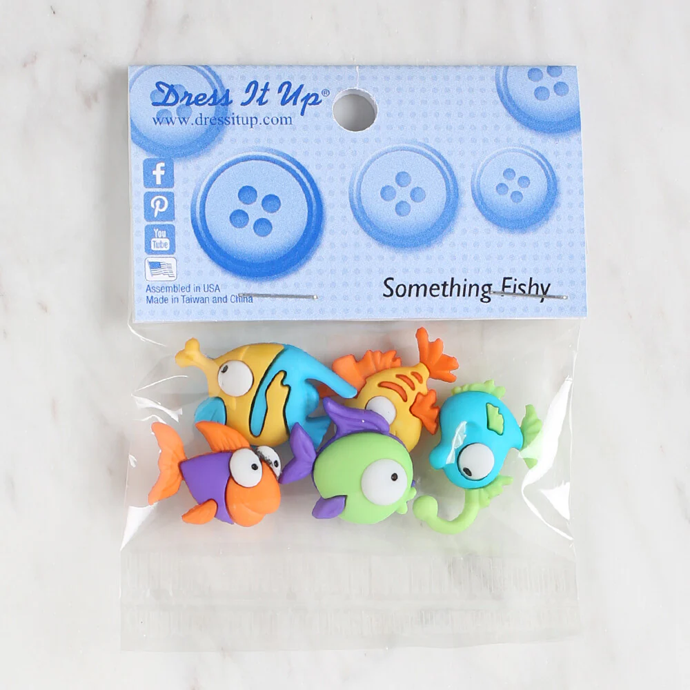 Dress It Up Creative Button Assortment, Fishes - 6952 - Image 2