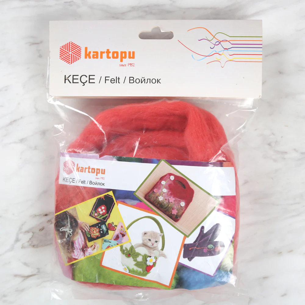 Kartopu Wool Felt, Vermilion - 812 - Image 3