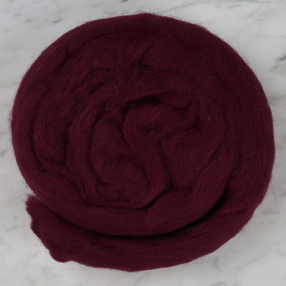 Kartopu Natural Wool Roving Felt, Claret - K110