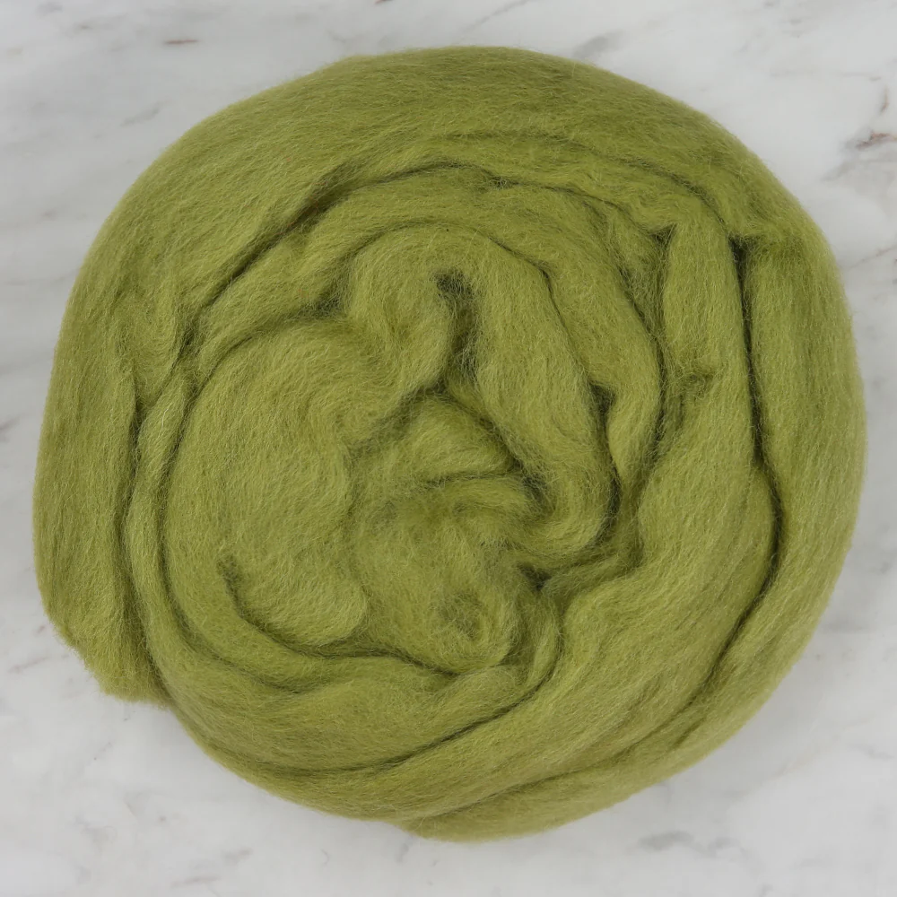 Kartopu Natural Wool Roving Felt,Green - K442