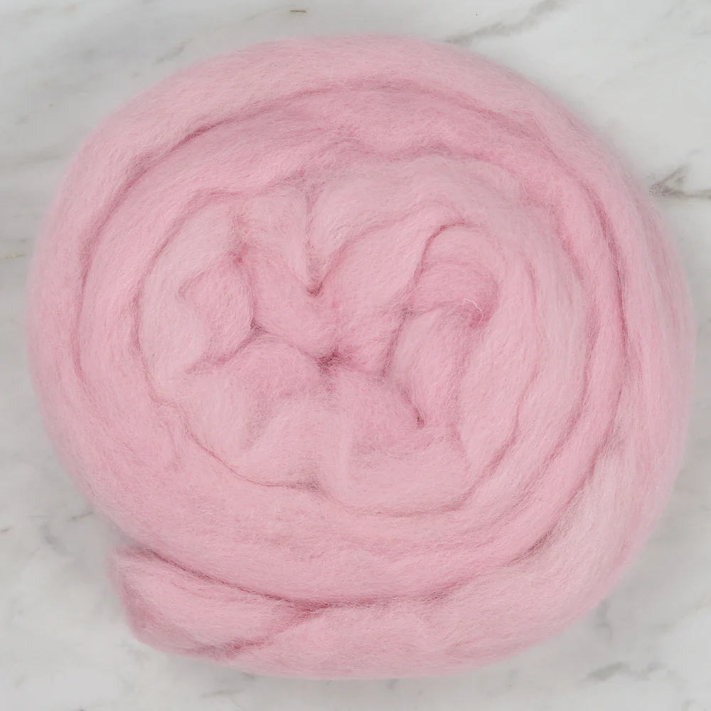 Kartopu Natural Wool Roving Felt,Pink - K768