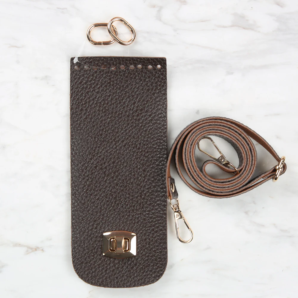 Knitme Clip Phone Set 8.5x20 cm Brown BA-0047