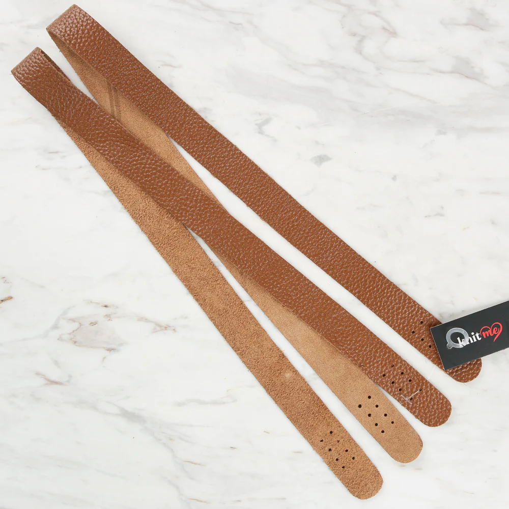 Knitme Genuine Leather Sports Sewing Bag Strap 75x2.5 cm Brown BA1-0036