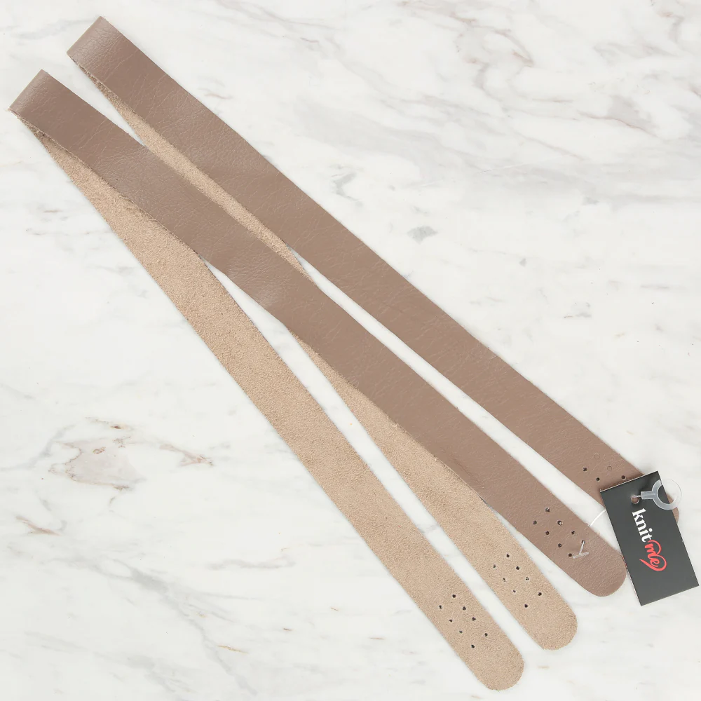 Knitme Genuine Leather Sports Sewing Bag Strap 75x2.5 cm Mink BA-0036
