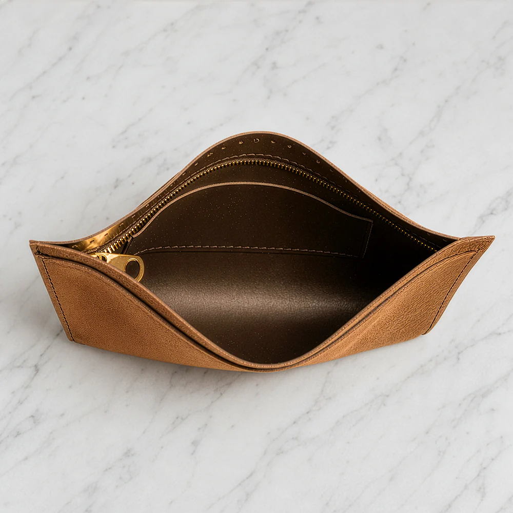Knitme Leather Bag Lining with Knitted Base Brown 30*20 cm - BA-0149-1 - Image 2