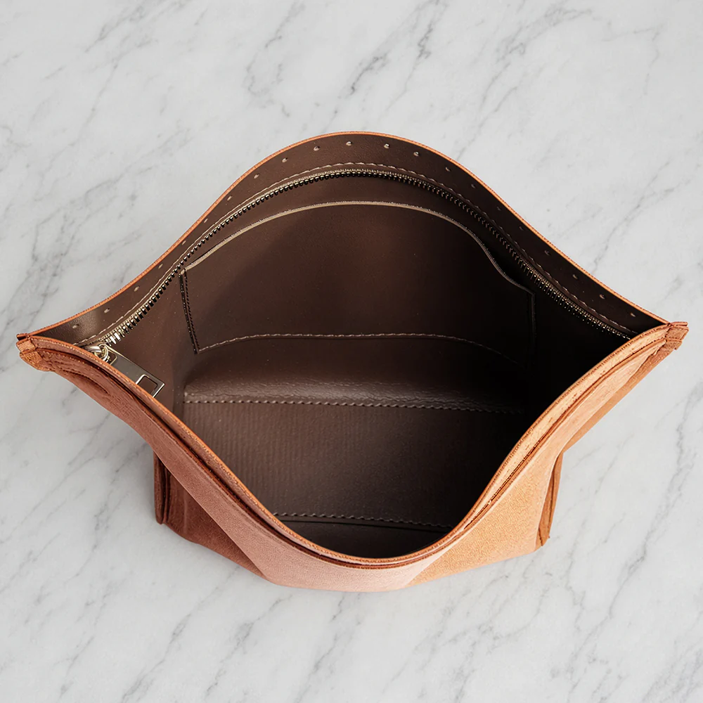 Knitme Leather Bag Lining with Knitted Base Brown 35*25 cm - BA-0158-1 - Image 2