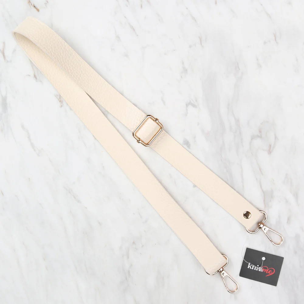 Knitme Sliding Buckle Bag Strap 130x2,5 cm Cream BA-0003
