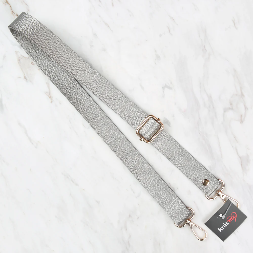 Knitme Sliding Buckle Bag Strap 130x2,5 cm Silver BA-0003