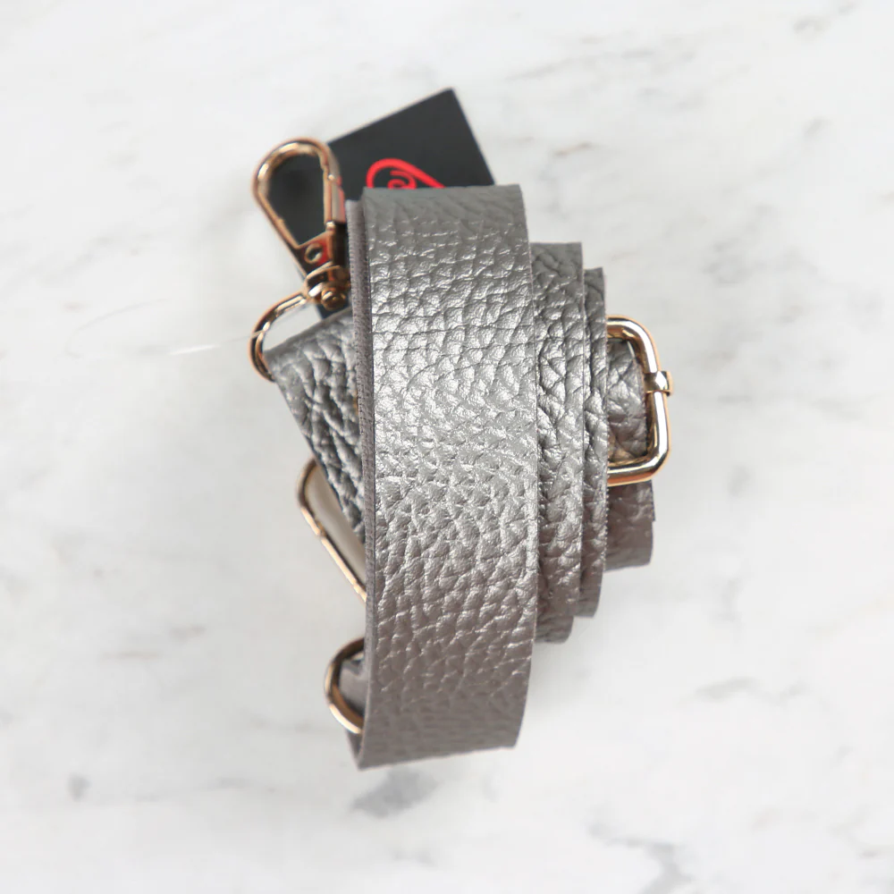Knitme Sliding Buckle Bag Strap 130x2,5 cm Silver BA-0003 - Image 2