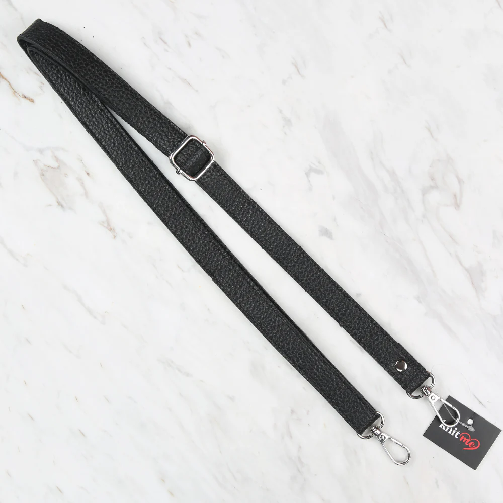 Knitme Sliding Buckle Bag Strap 130x2 cm Black BA-0072